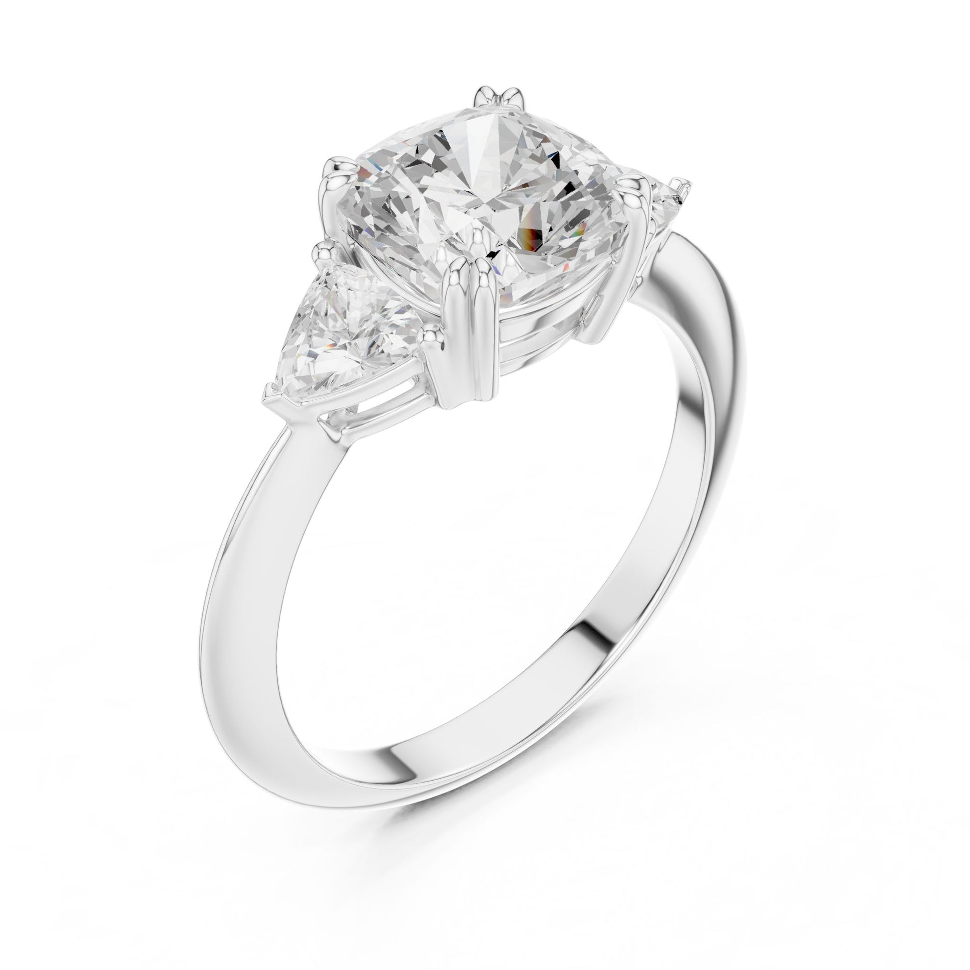Women's Round Lab Grown Diamond Three-Stone Ring
