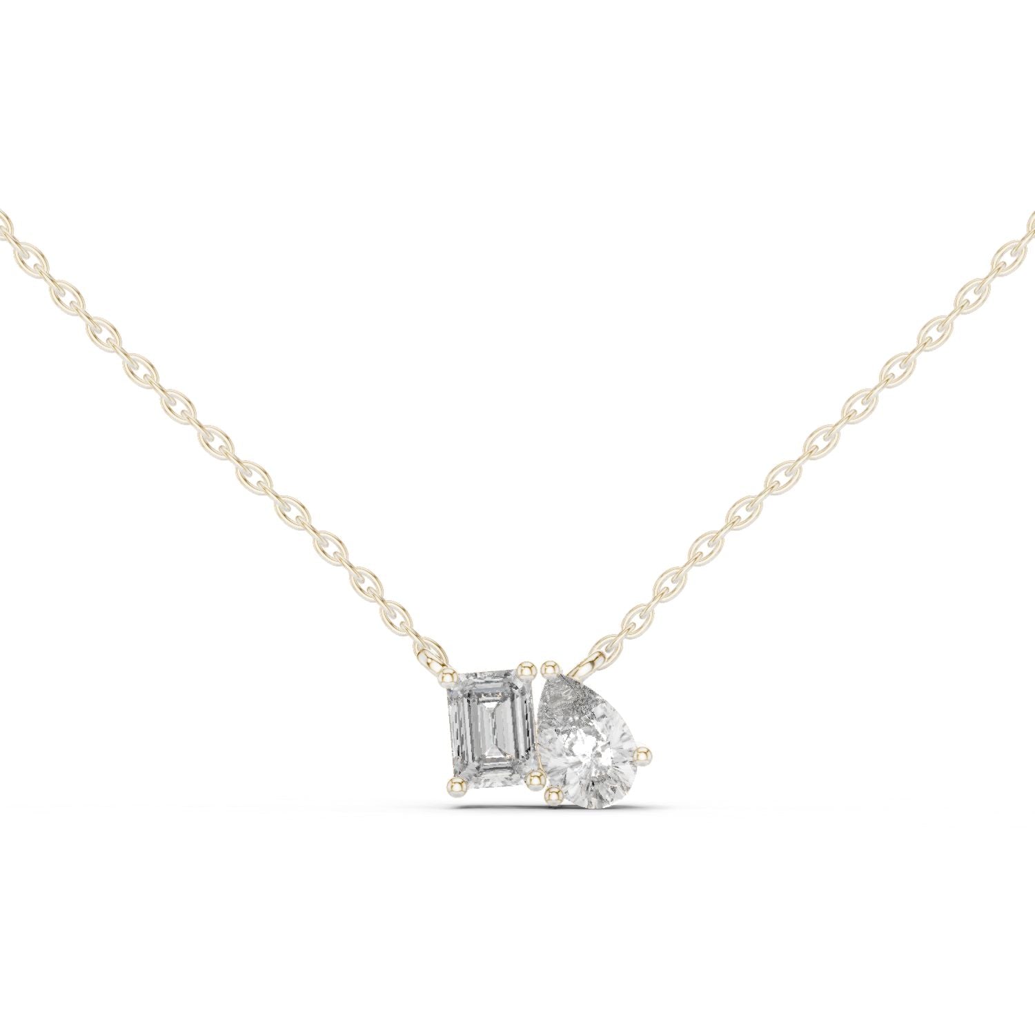 Round Lab Grown Diamond Three-Stone Pendant