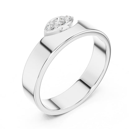 Women's Round Lab Grown Diamond Three-Stone Ring