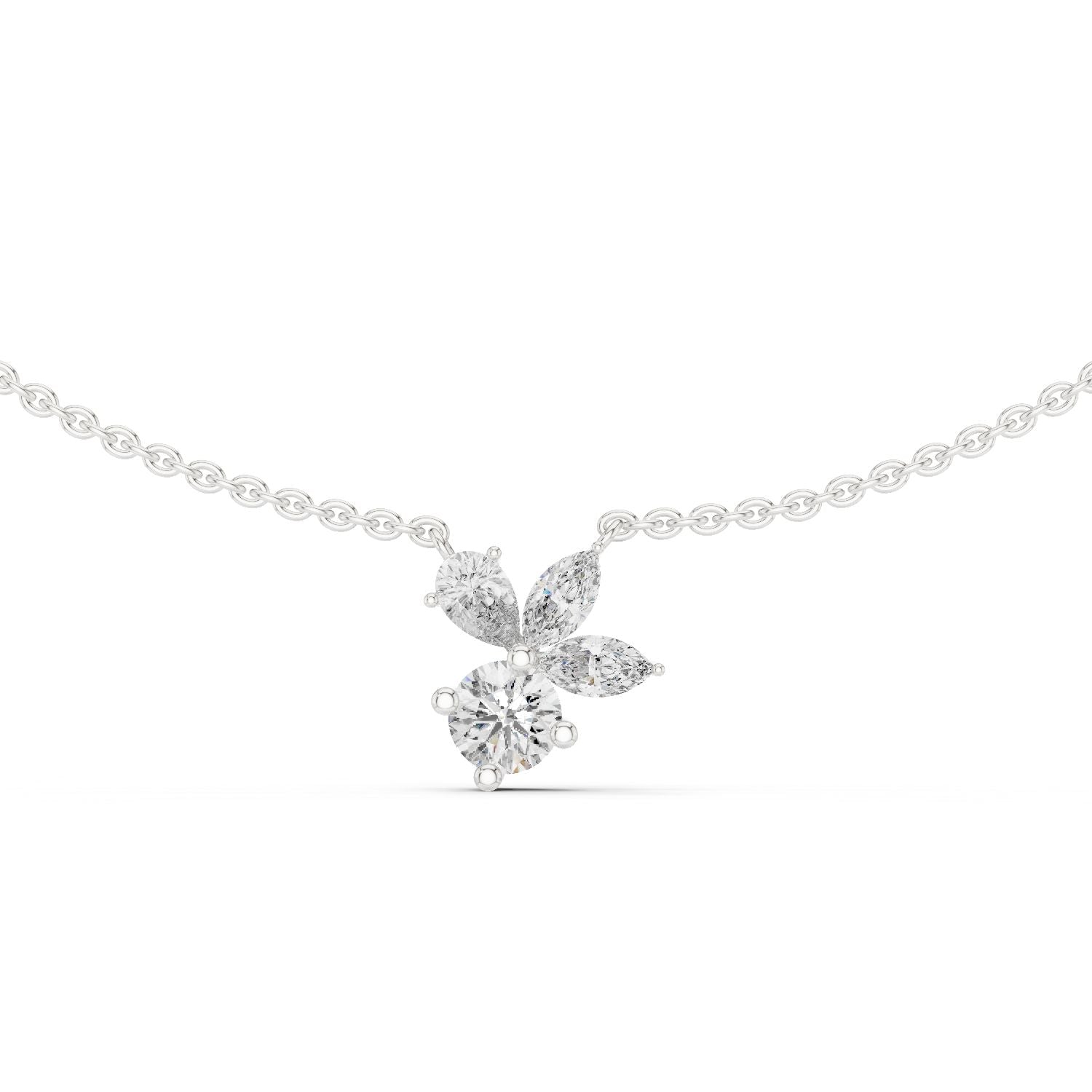 Round Lab Grown Diamond Three-Stone Pendant