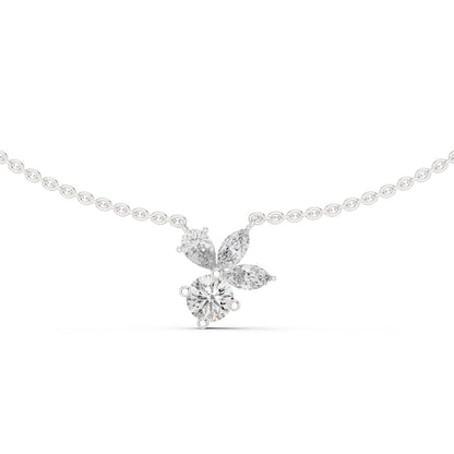 Round Lab Grown Diamond Three-Stone Pendant
