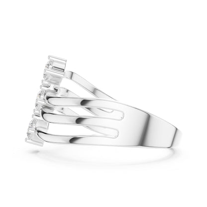 Women's Round Lab Grown Diamond Three-Stone Ring