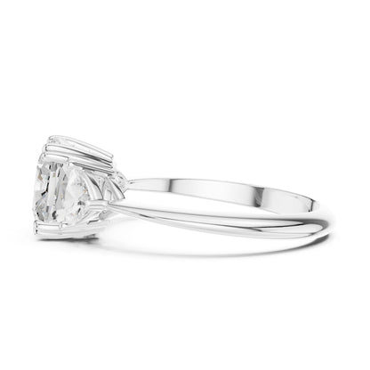 Women's Round Lab Grown Diamond Three-Stone Ring