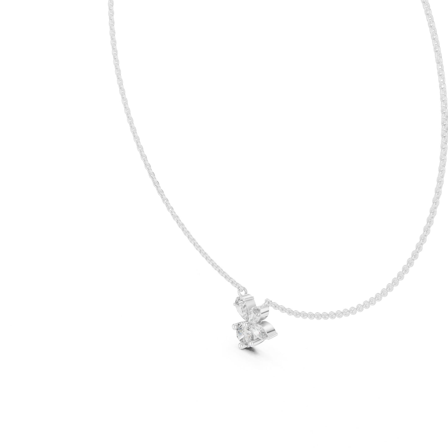 Round Lab Grown Diamond Three-Stone Pendant