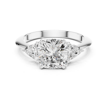 Women's Round Lab Grown Diamond Three-Stone Ring