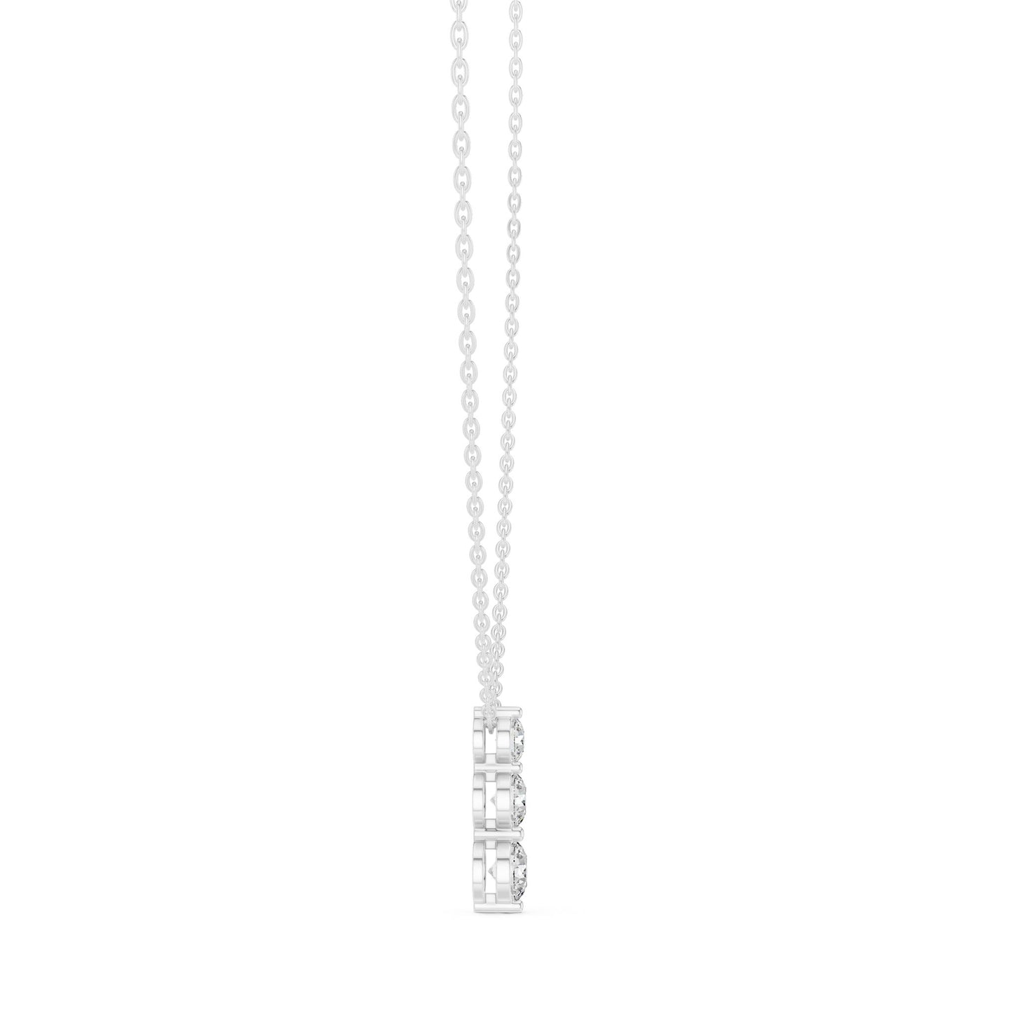 Round Lab Grown Diamond Three-Stone Pendant