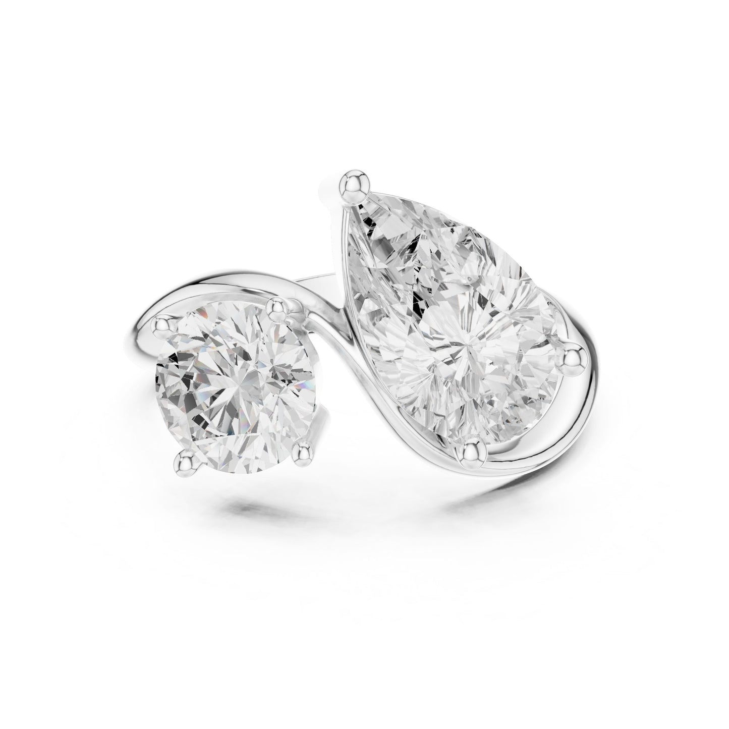 Women's Round Lab Grown Diamond Three-Stone Ring