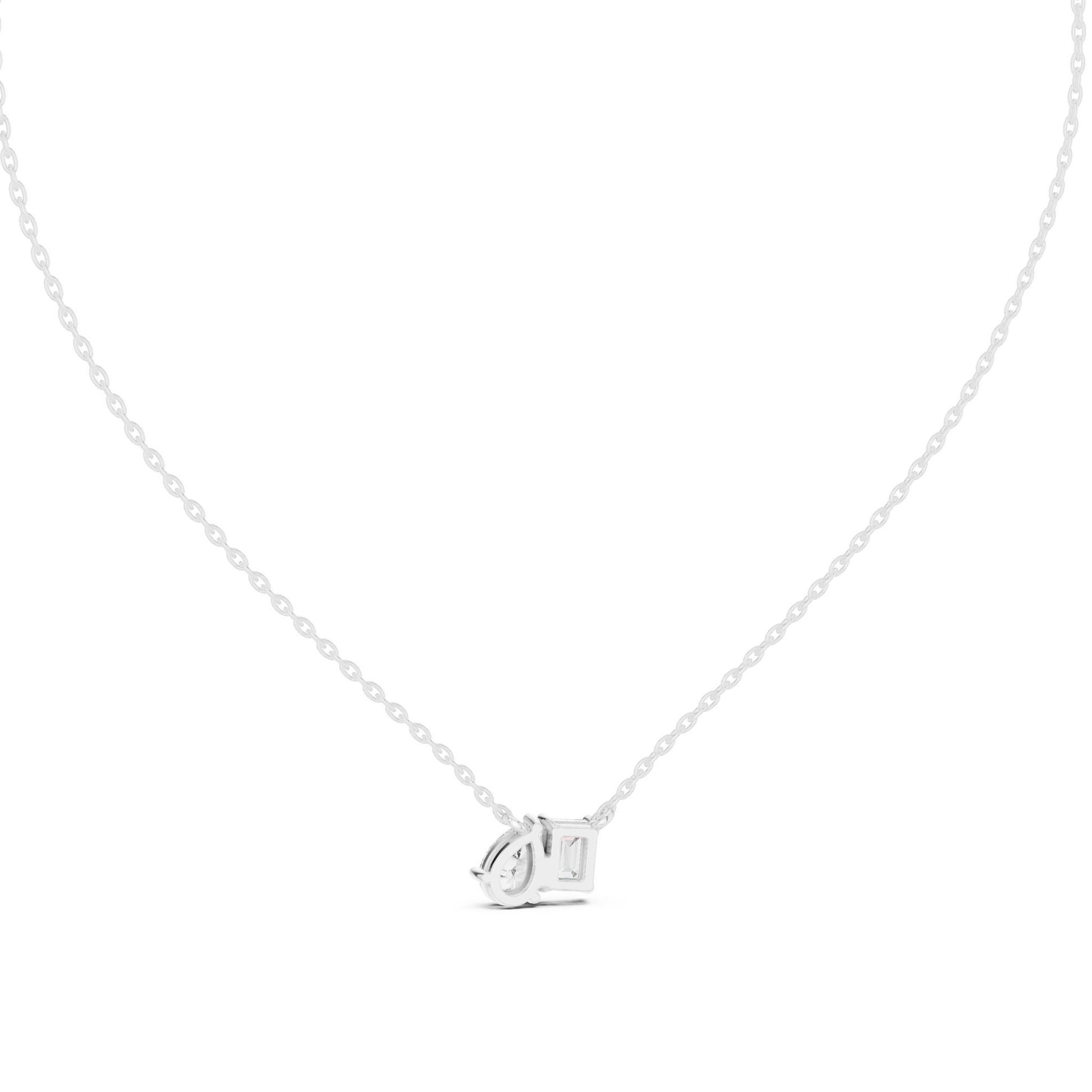 Round Lab Grown Diamond Three-Stone Pendant