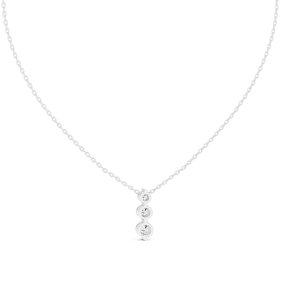 Round Lab Grown Diamond Three-Stone Pendant