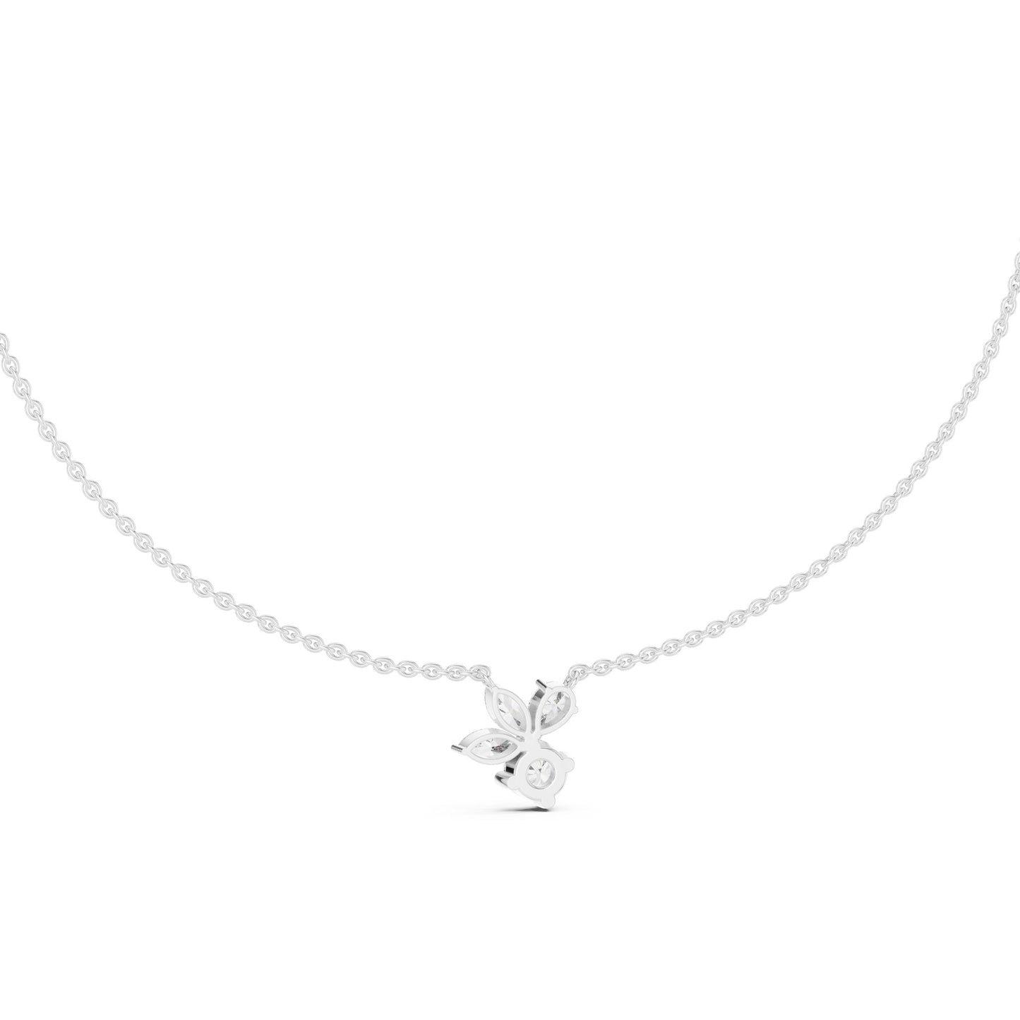 Round Lab Grown Diamond Three-Stone Pendant