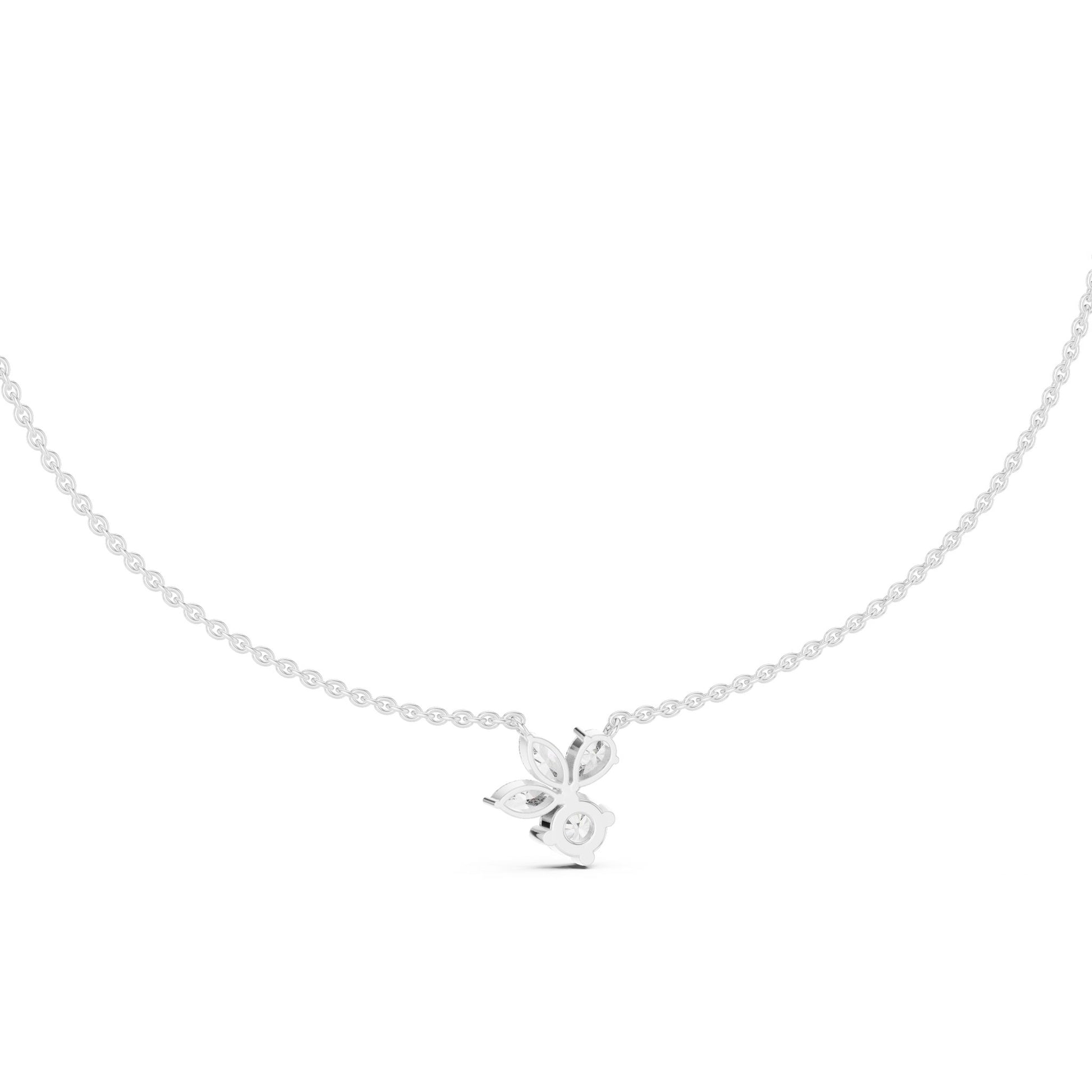 Round Lab Grown Diamond Three-Stone Pendant