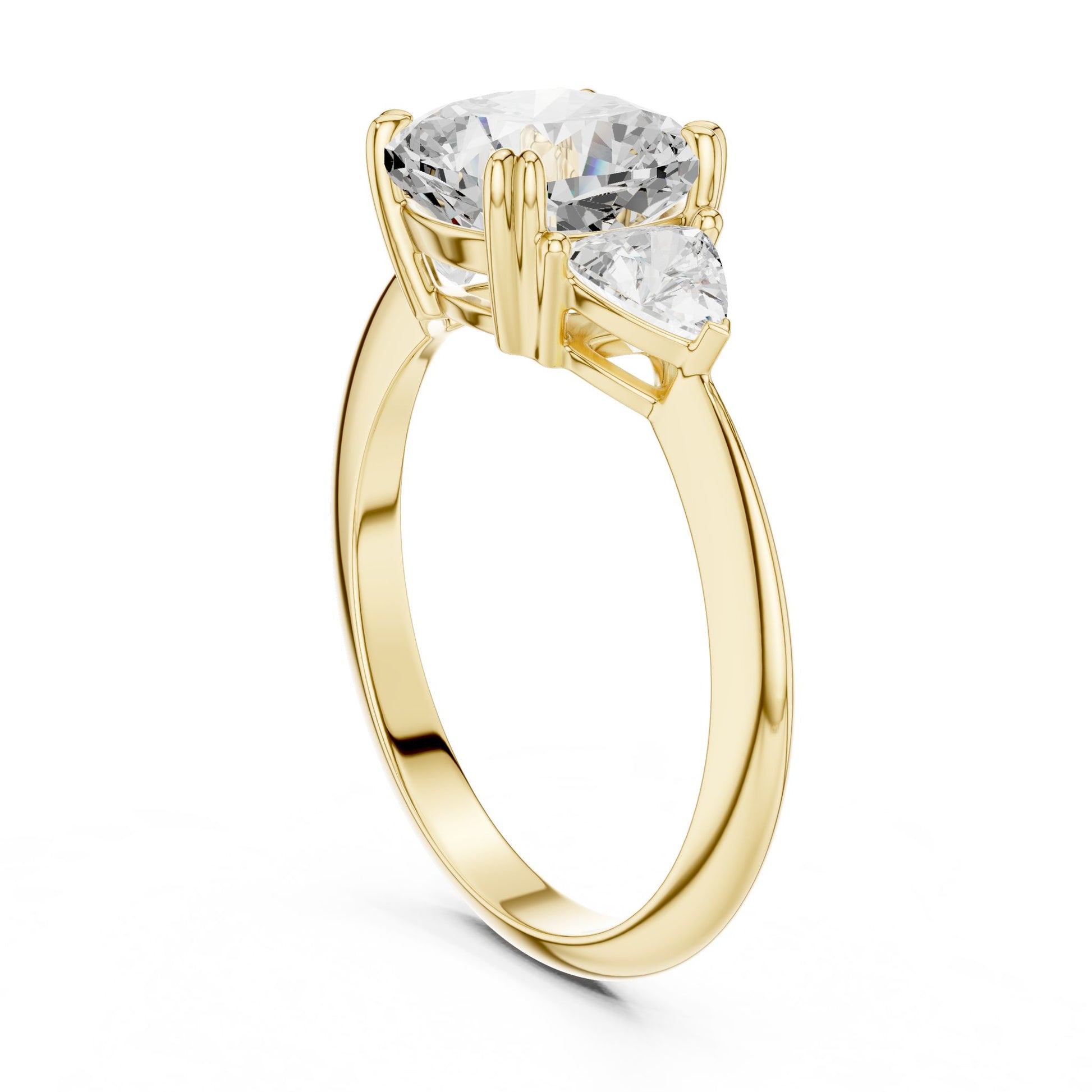 Women's Round Lab Grown Diamond Three-Stone Ring