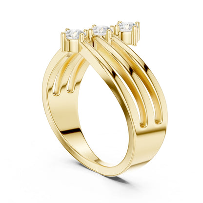 Women's Round Lab Grown Diamond Three-Stone Ring