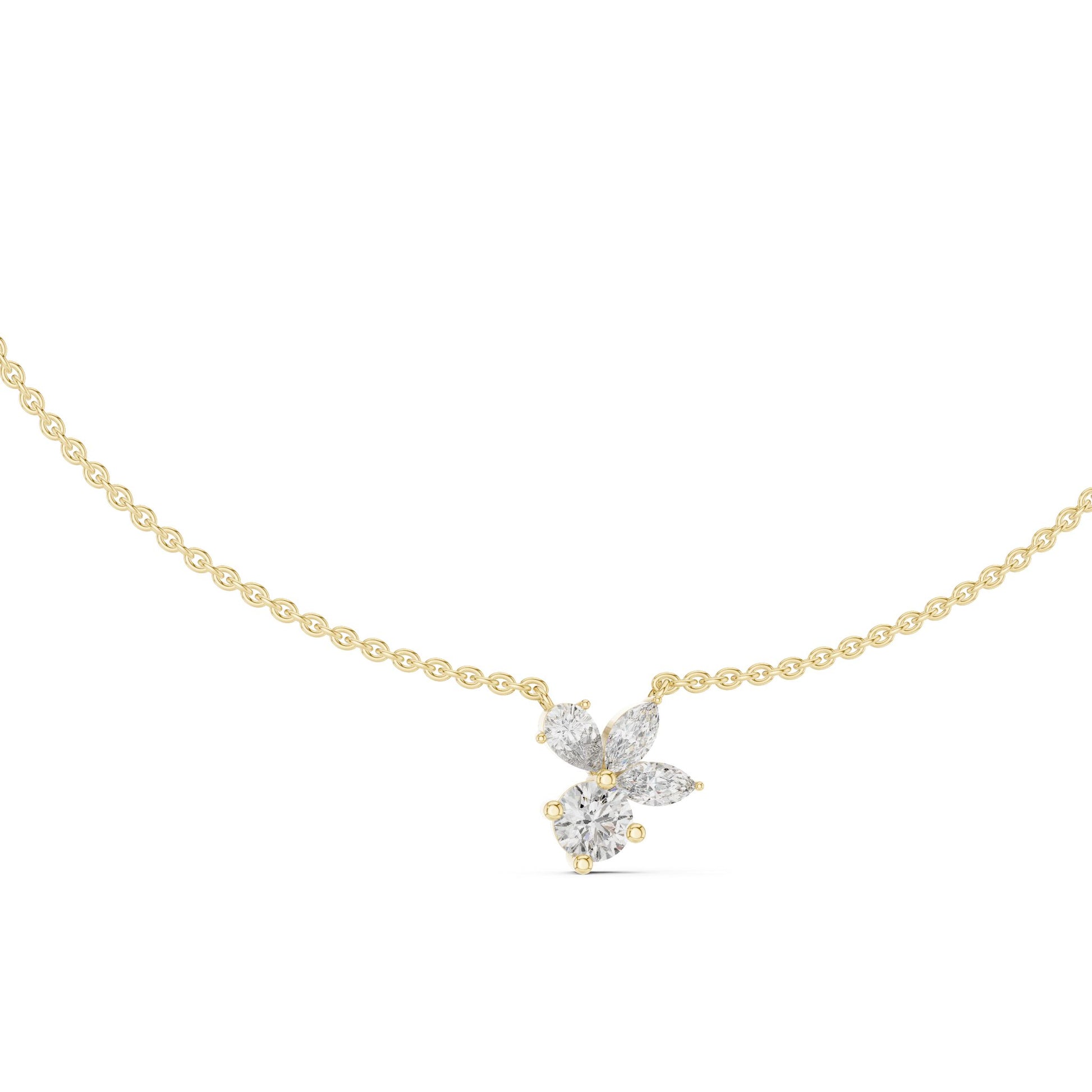 Round Lab Grown Diamond Three-Stone Pendant