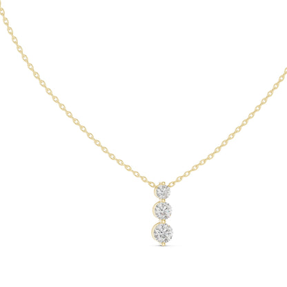 Round Lab Grown Diamond Three-Stone Pendant