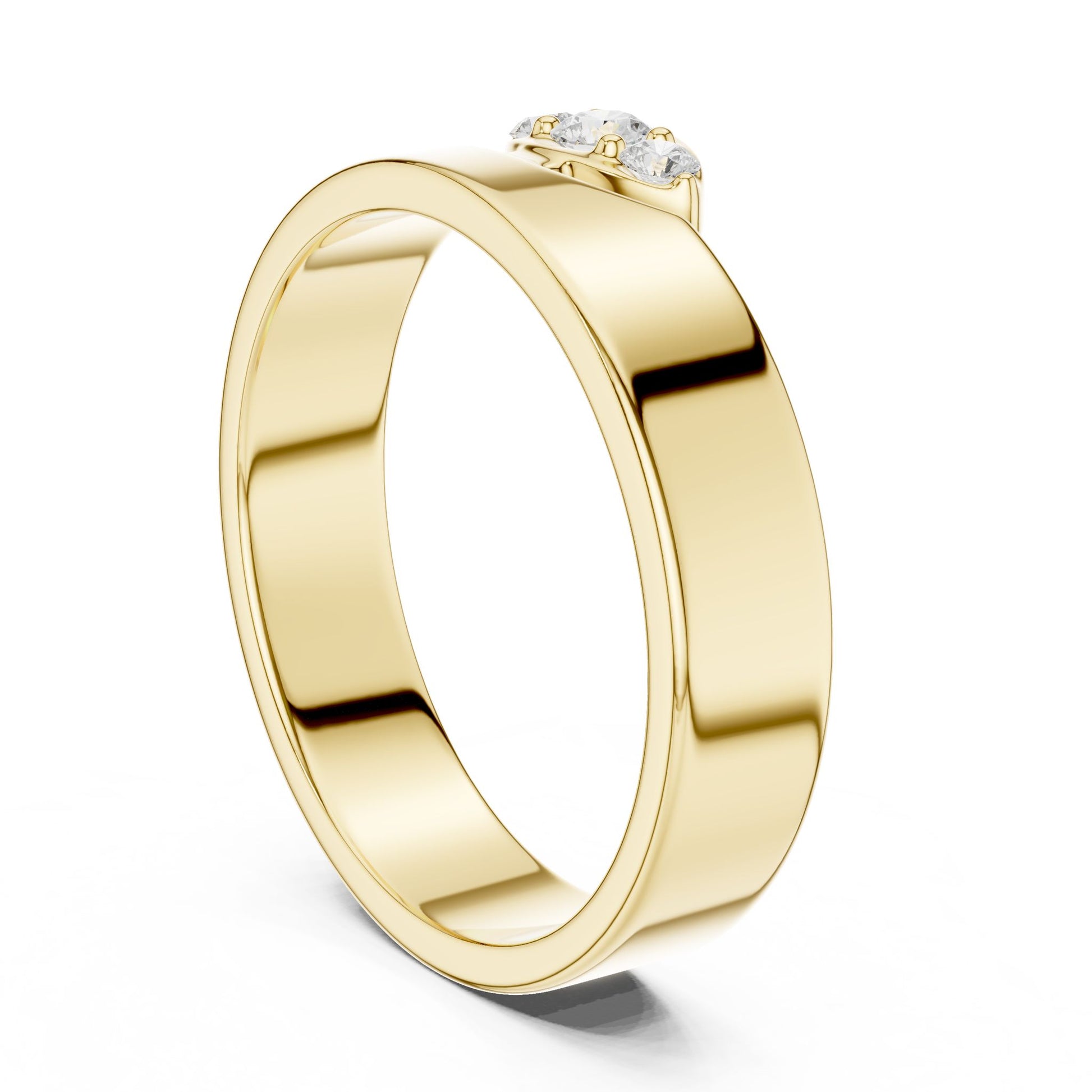 Women's Round Lab Grown Diamond Three-Stone Ring