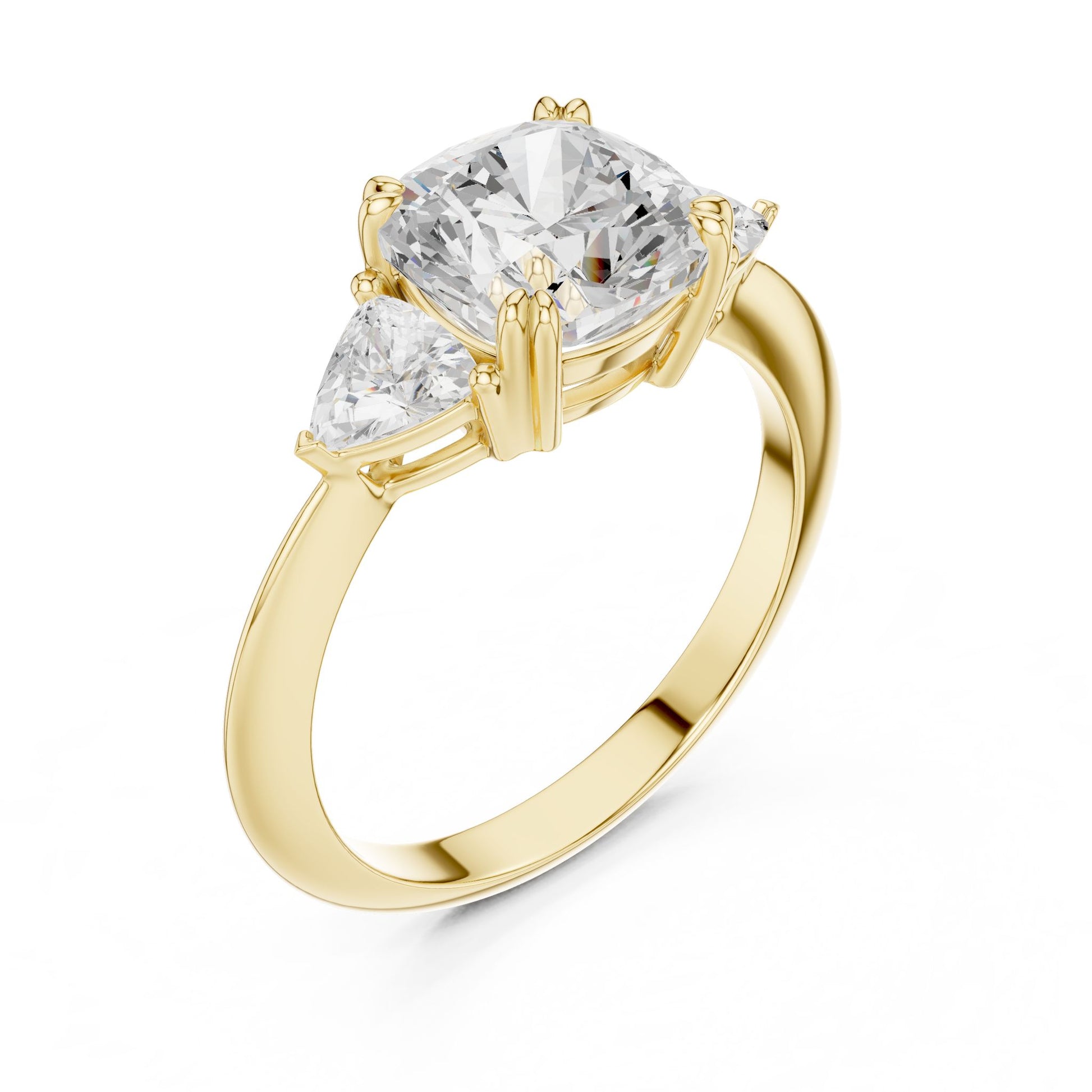 Women's Round Lab Grown Diamond Three-Stone Ring