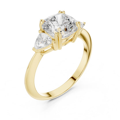 Women's Round Lab Grown Diamond Three-Stone Ring