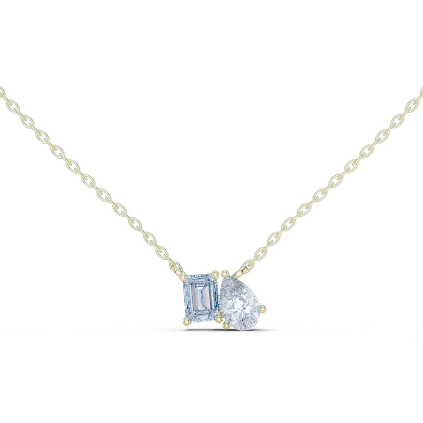 Round Lab Grown Diamond Three-Stone Pendant