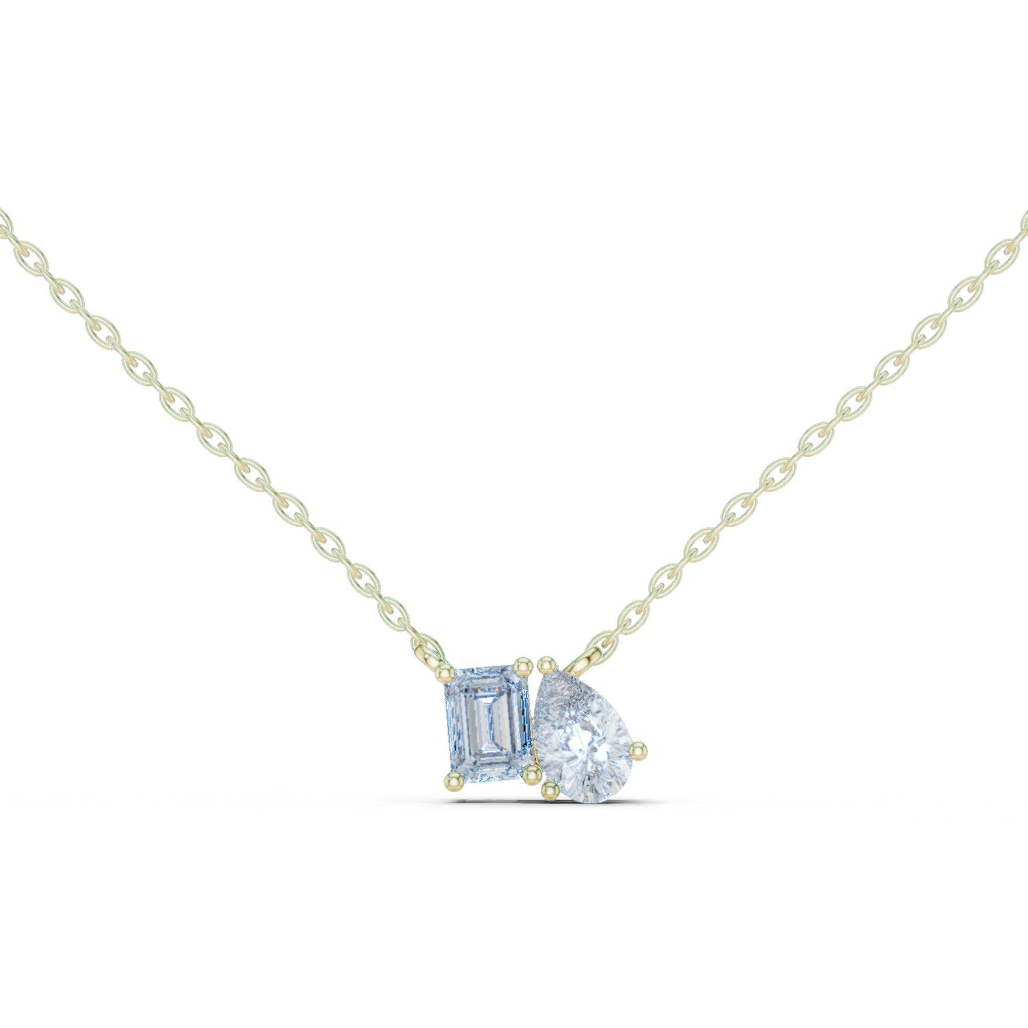 Round Lab Grown Diamond Three-Stone Pendant