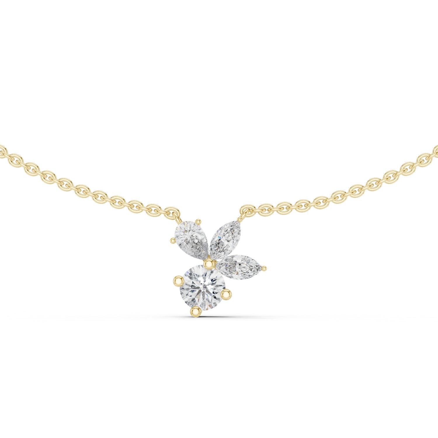 Round Lab Grown Diamond Three-Stone Pendant