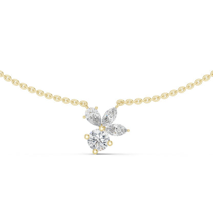 Round Lab Grown Diamond Three-Stone Pendant
