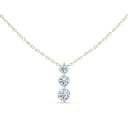 Round Lab Grown Diamond Three-Stone Pendant