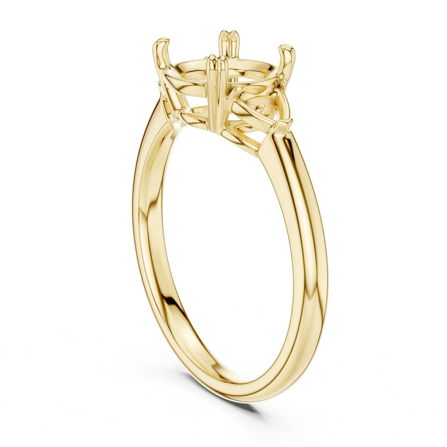 Round Lab Grown Diamond Three-Stone Engagement Ring