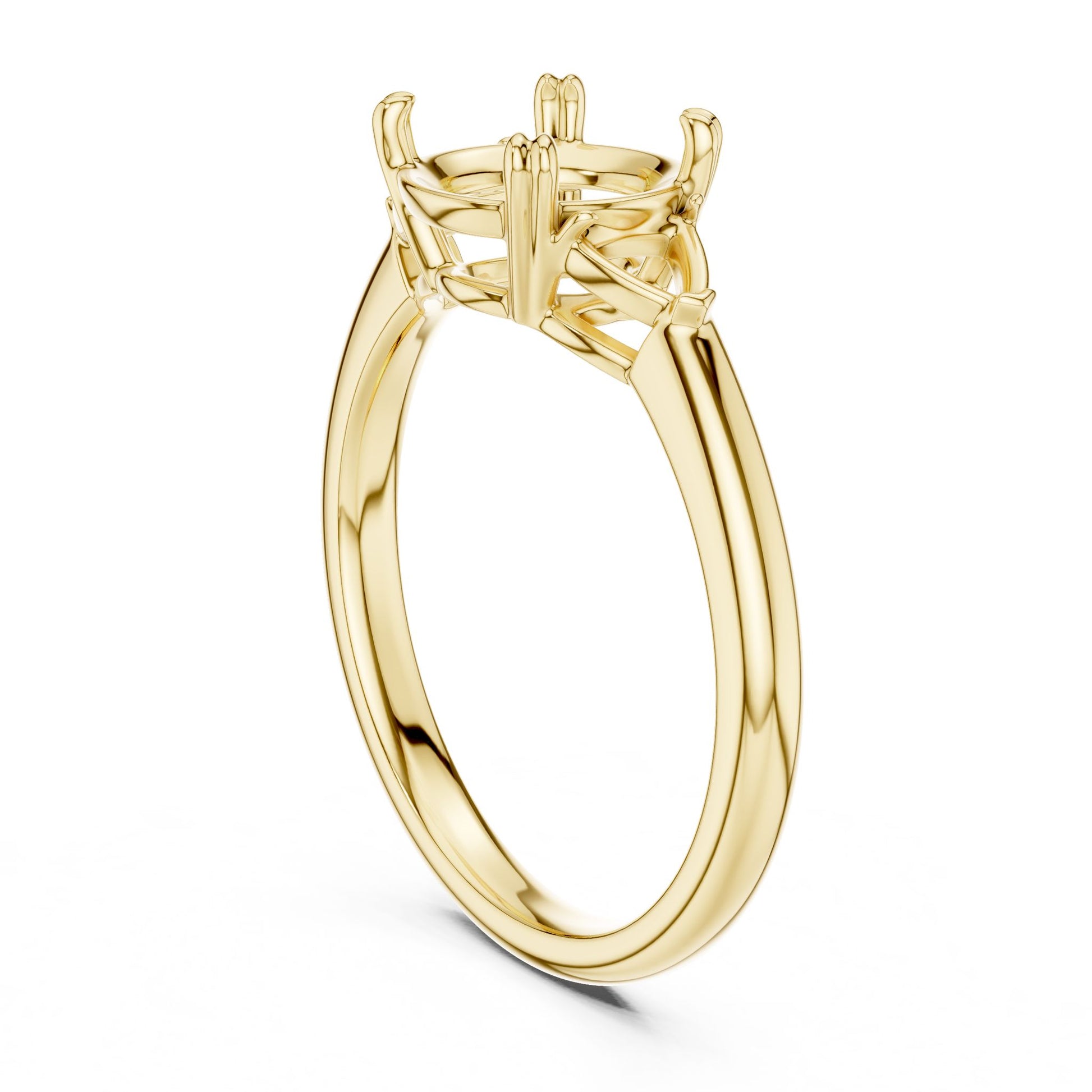 Round Lab Grown Diamond Three-Stone Engagement Ring