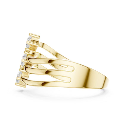 Women's Round Lab Grown Diamond Three-Stone Ring