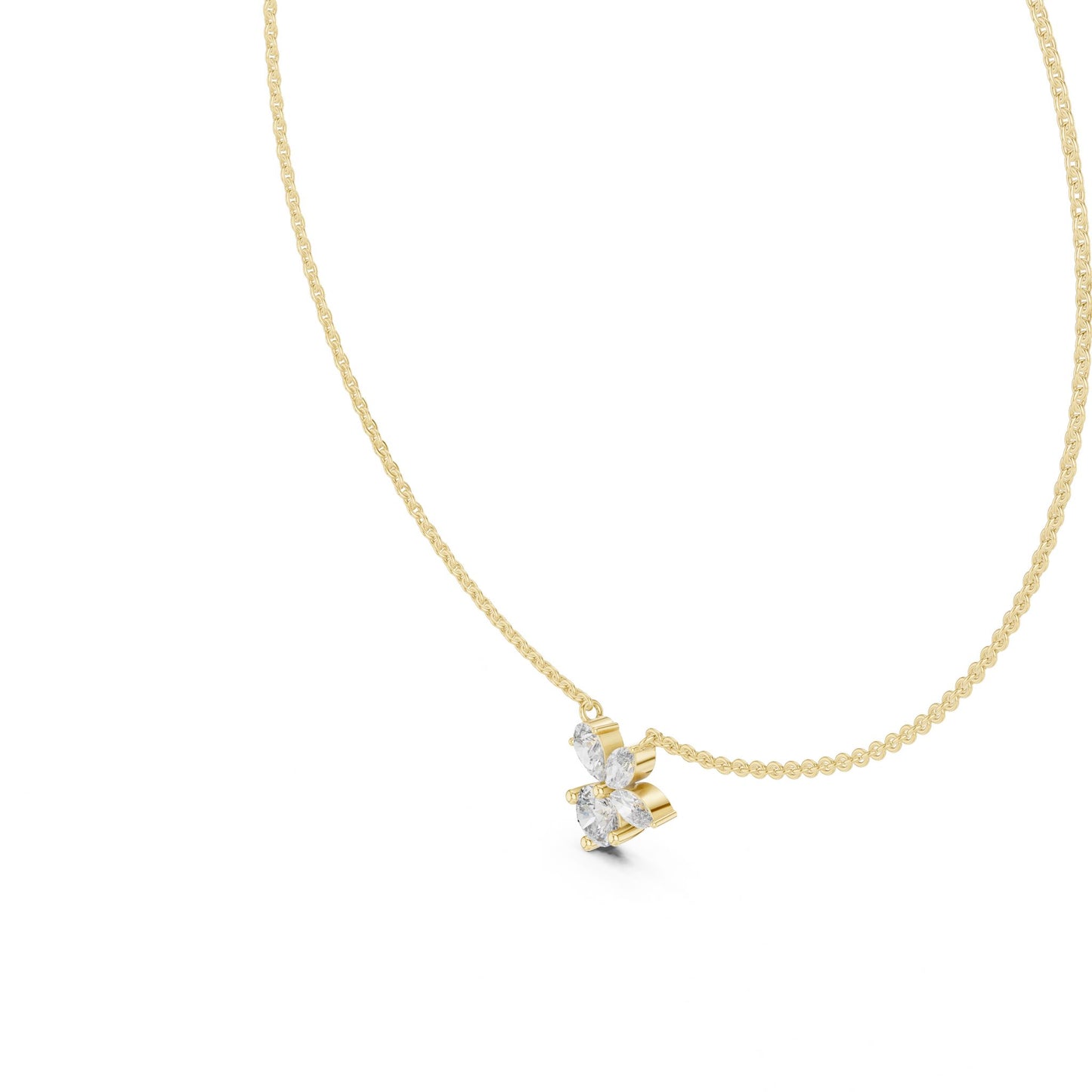 Round Lab Grown Diamond Three-Stone Pendant