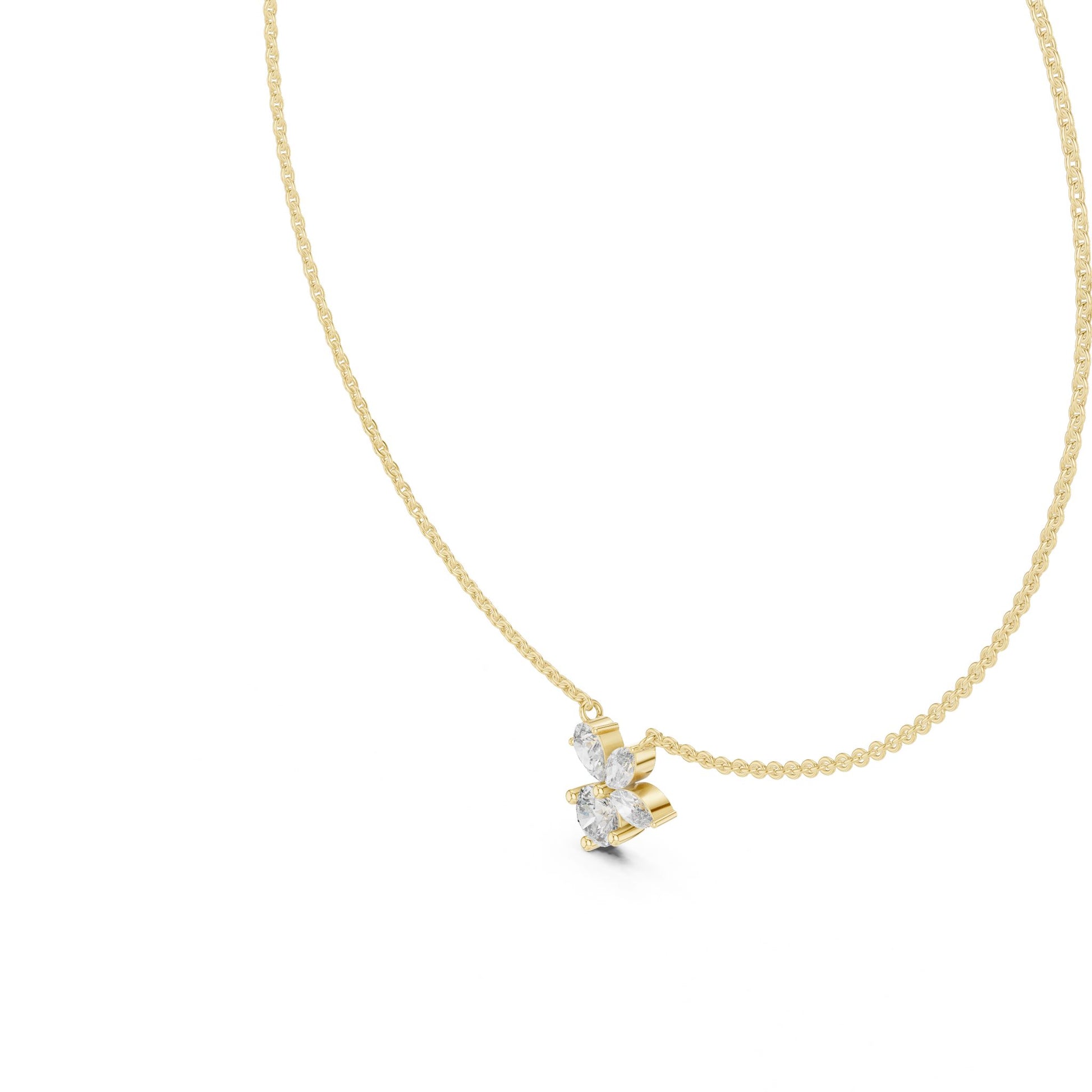 Round Lab Grown Diamond Three-Stone Pendant
