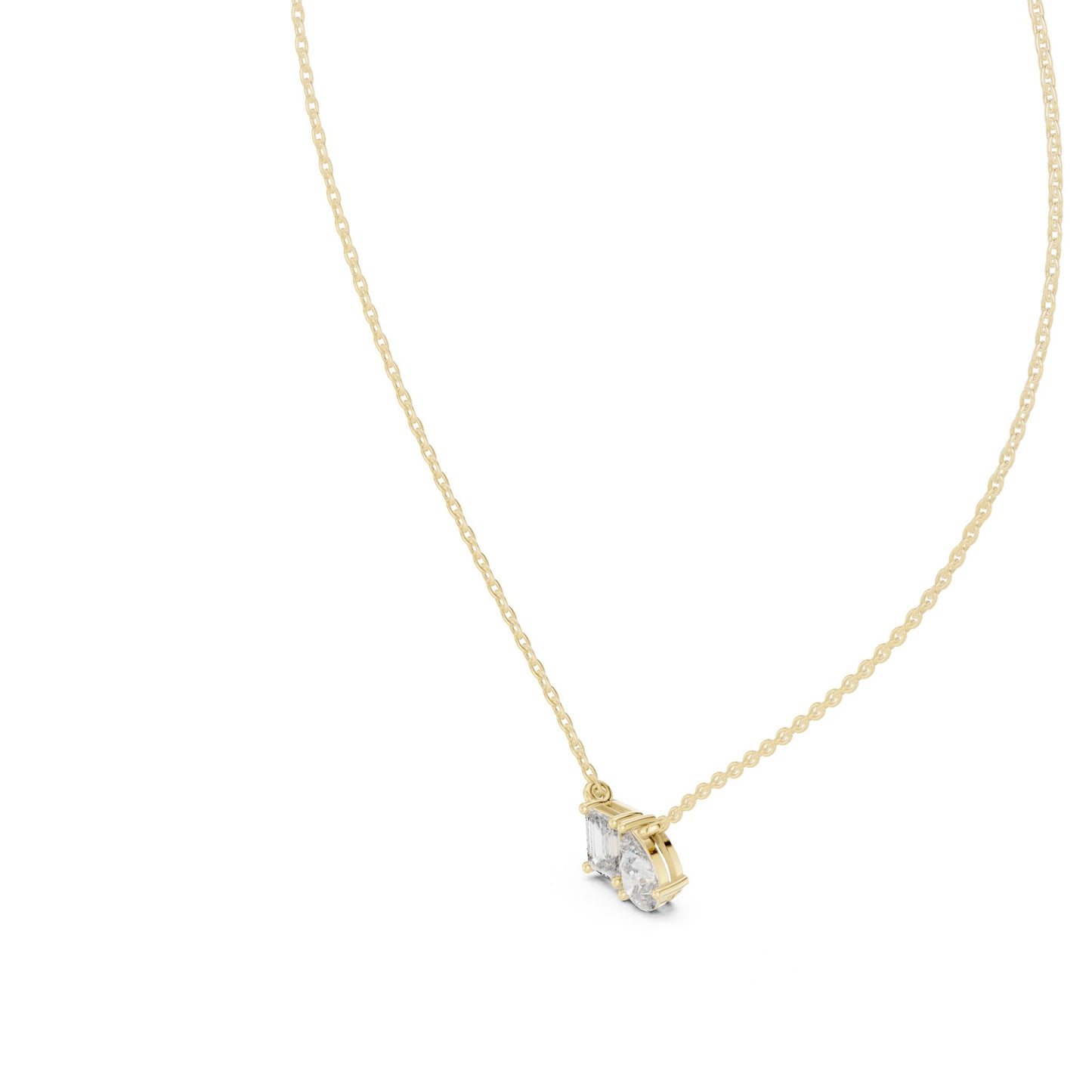 Round Lab Grown Diamond Three-Stone Pendant