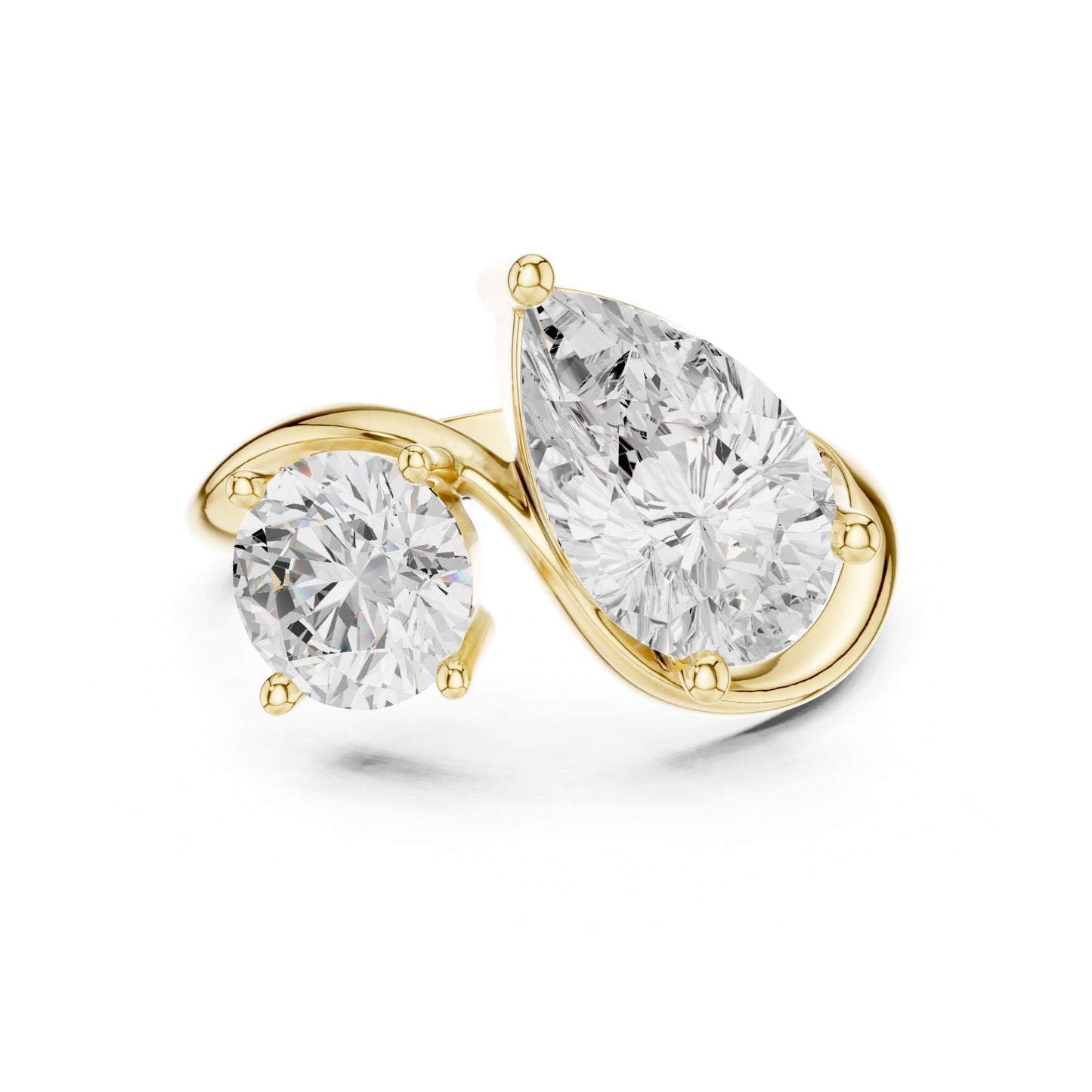 Women's Round Lab Grown Diamond Three-Stone Ring