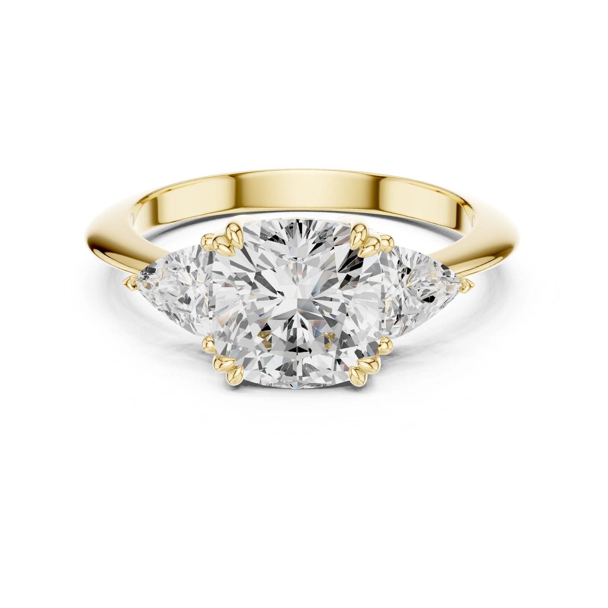 Women's Round Lab Grown Diamond Three-Stone Ring