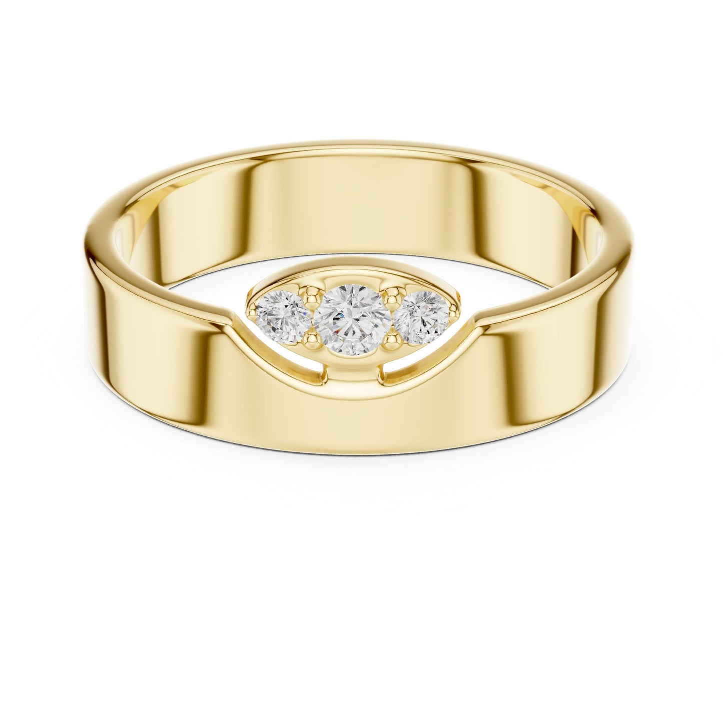 Women's Round Lab Grown Diamond Three-Stone Ring