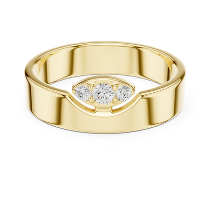 Women's Round Lab Grown Diamond Three-Stone Ring