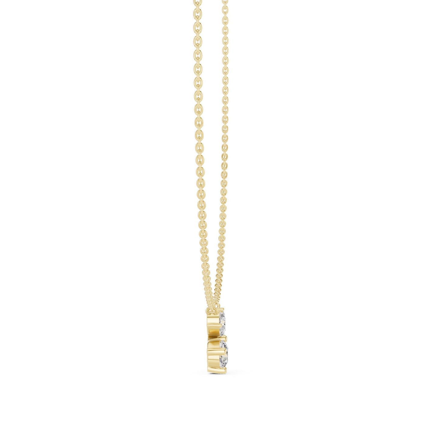 Round Lab Grown Diamond Three-Stone Pendant