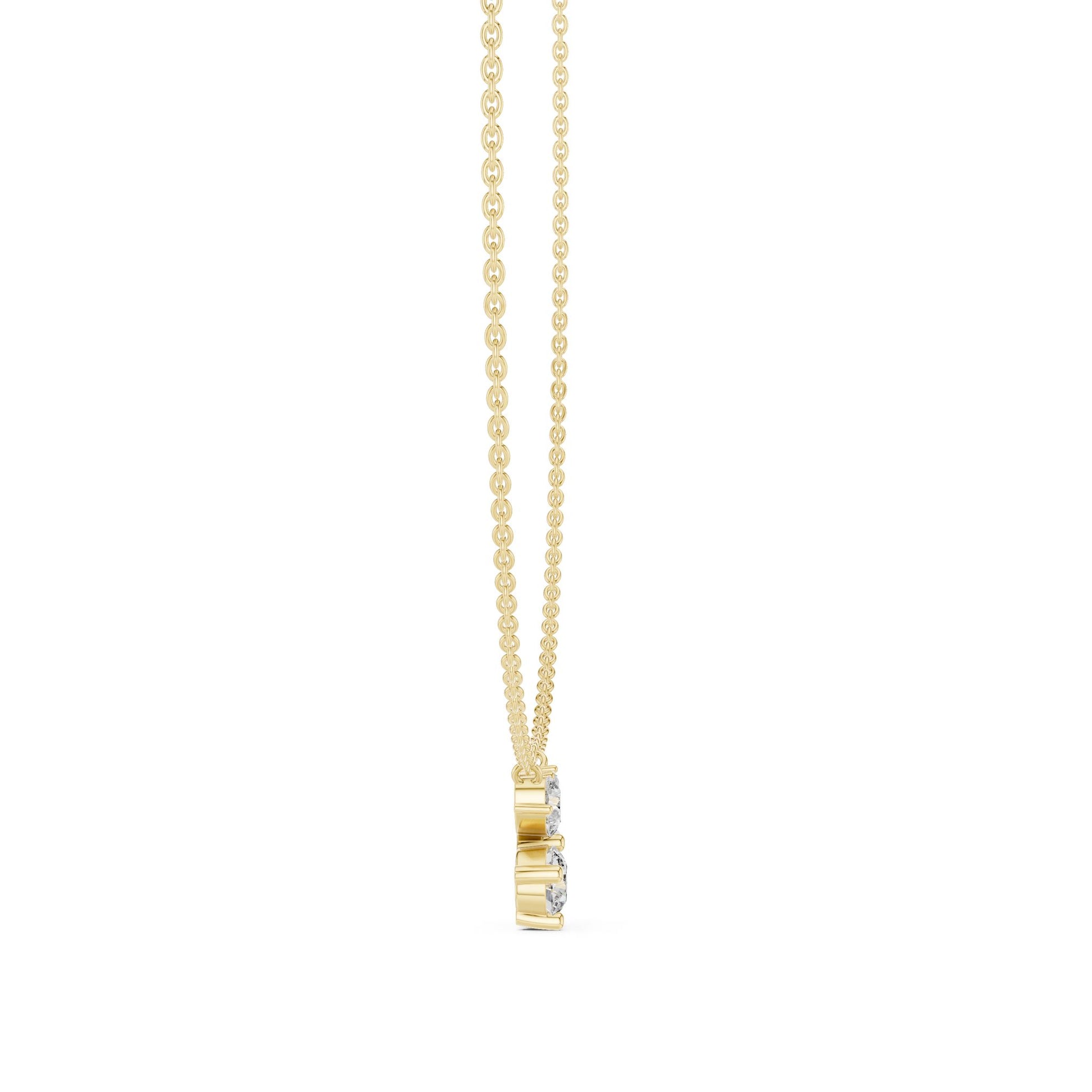 Round Lab Grown Diamond Three-Stone Pendant