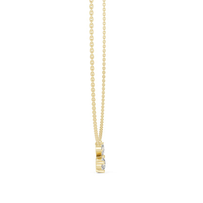 Round Lab Grown Diamond Three-Stone Pendant