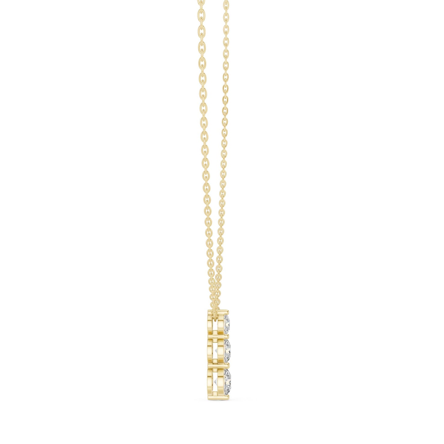 Round Lab Grown Diamond Three-Stone Pendant