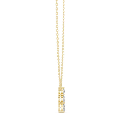 Round Lab Grown Diamond Three-Stone Pendant