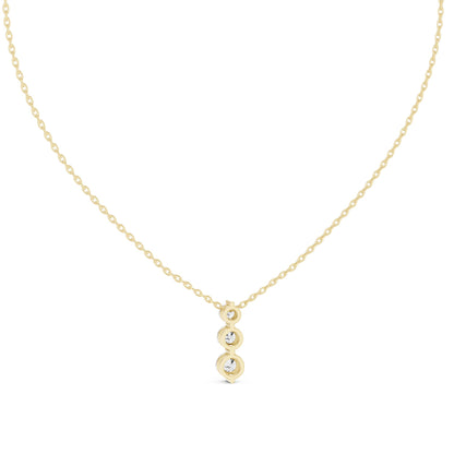 Round Lab Grown Diamond Three-Stone Pendant