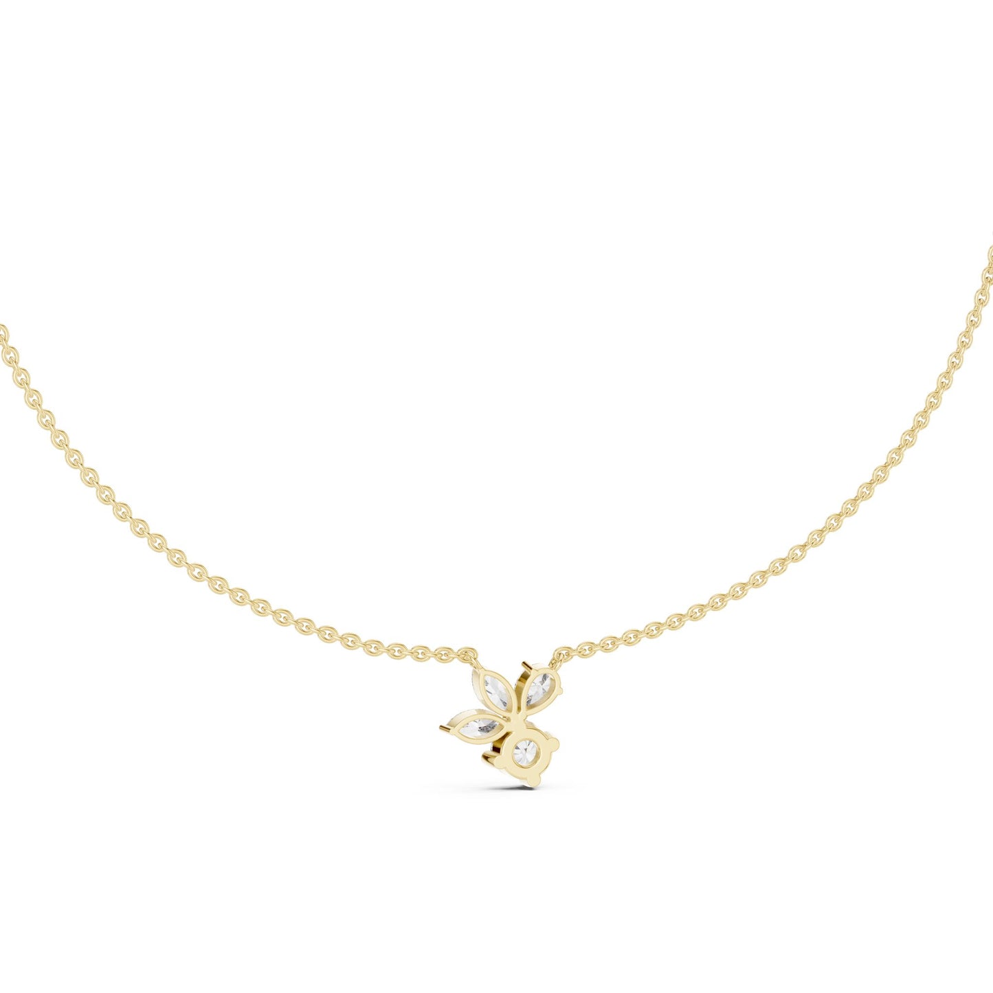 Round Lab Grown Diamond Three-Stone Pendant