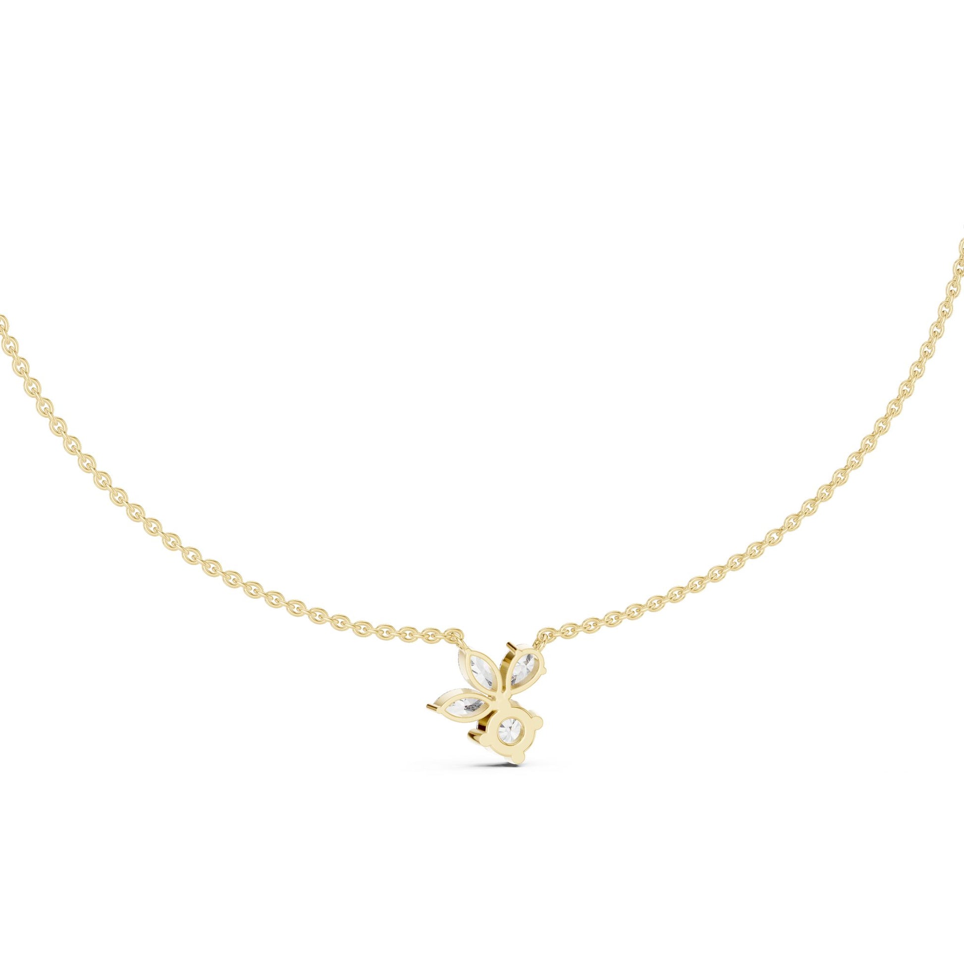 Round Lab Grown Diamond Three-Stone Pendant