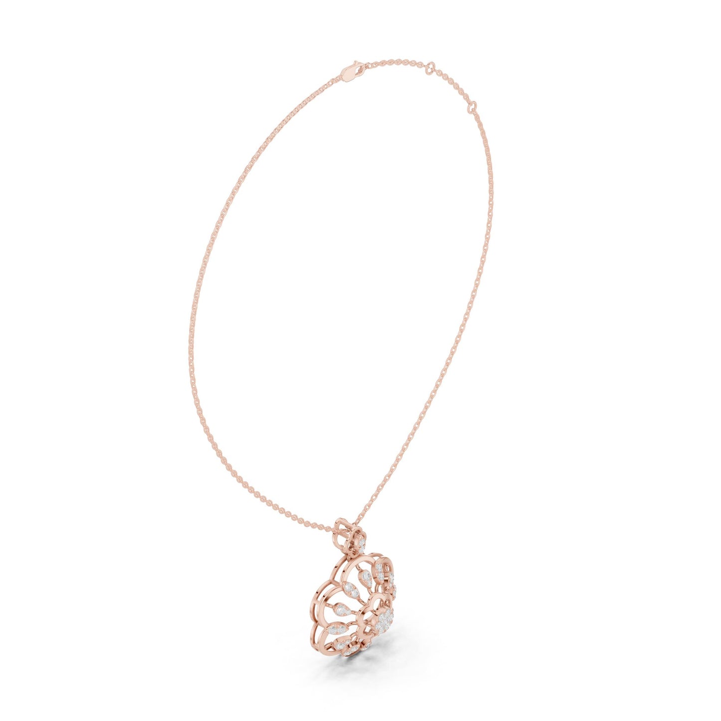Round Lab Grown Diamond Vintage Pendant