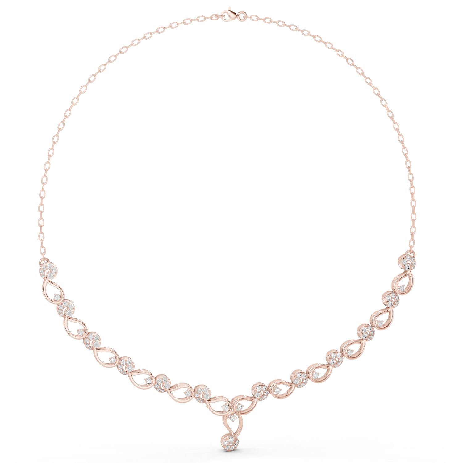 Round Lab Grown Diamond Vintage Pendant