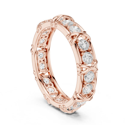 Men's Round Lab Grown Diamond Vintage Ring