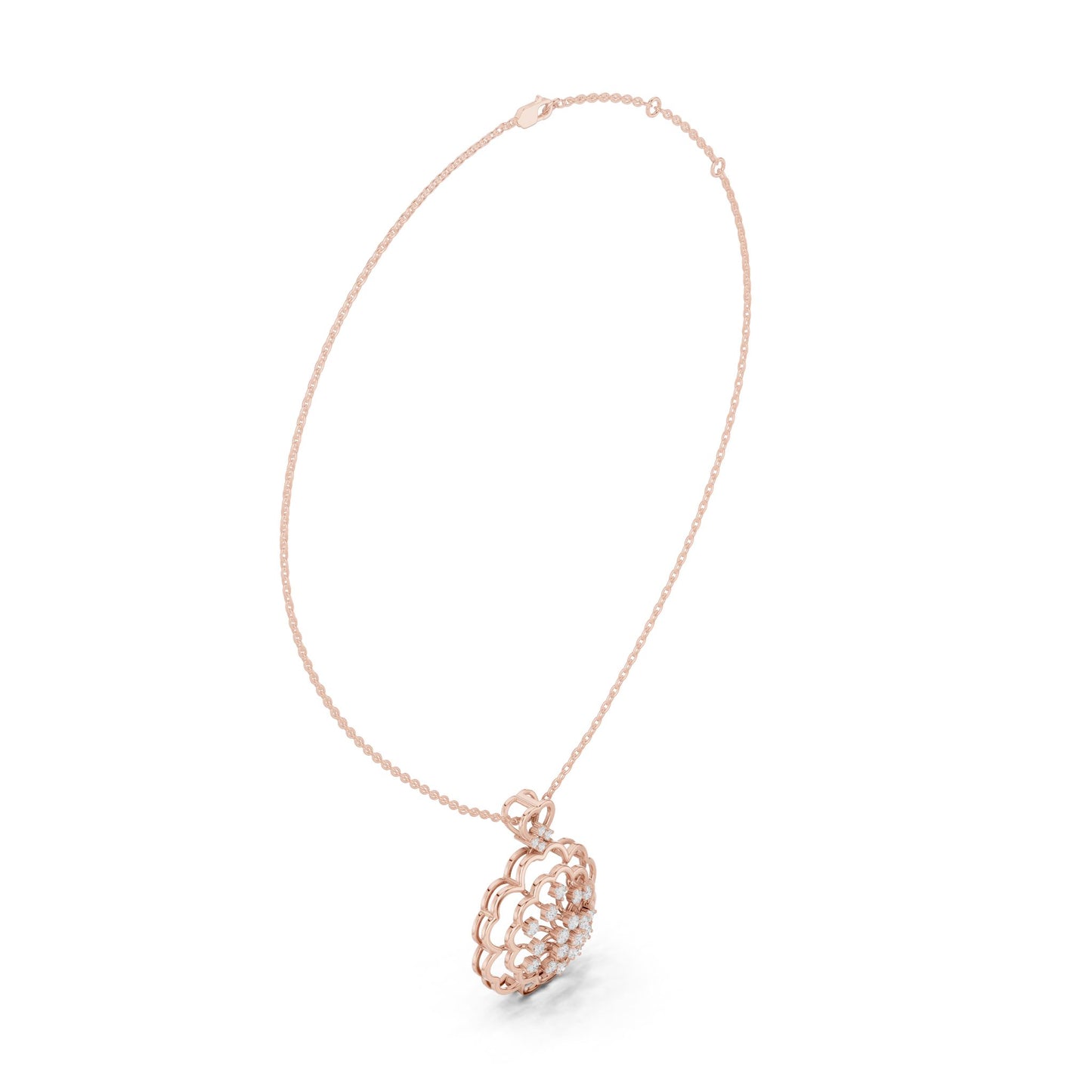 Round Lab Grown Diamond Vintage Pendant