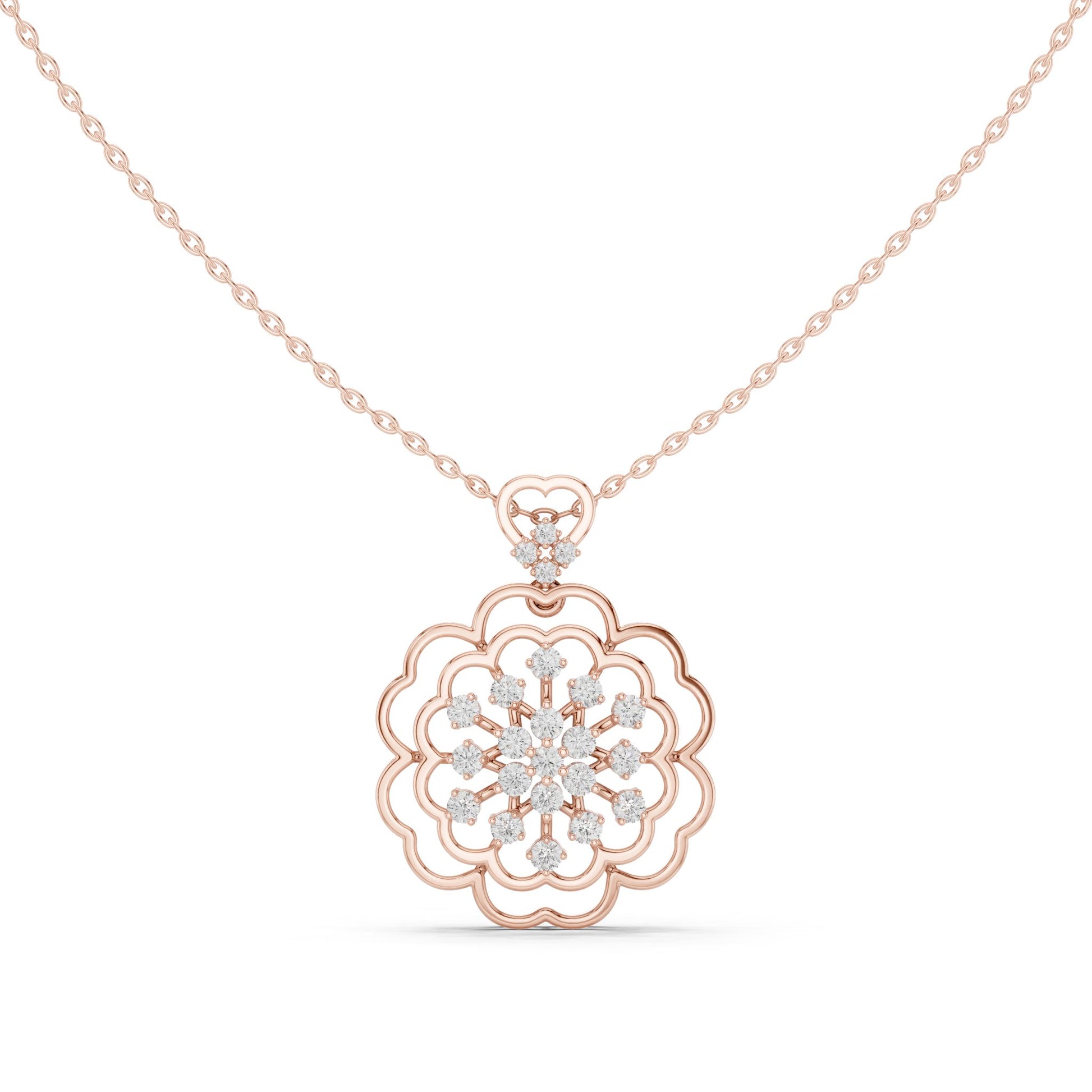 Round Lab Grown Diamond Vintage Pendant